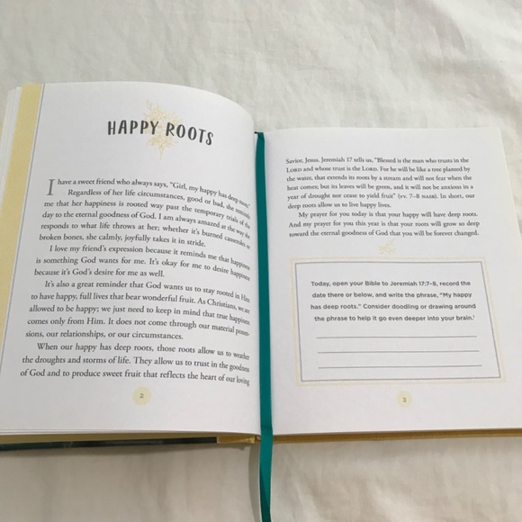 ๐3/$35 The Year of Living Happy 100 Day Devotional Journal Book Hardcover - Picture 9 of 11
